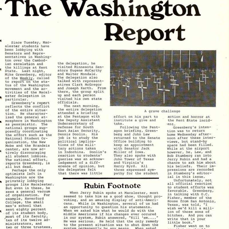 Mac Weekly 5/8/1970 front page